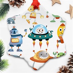 Vector-set-funny-robots-cartoon Ornament (snowflake) by Jancukart