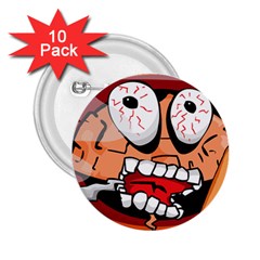 Brain Cartoon Animation 2 25  Buttons (10 Pack)  by Jancukart