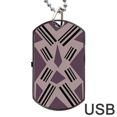 Abstract Pattern Geometric Backgrounds   Dog Tag Usb Flash (two Sides) by Eskimos