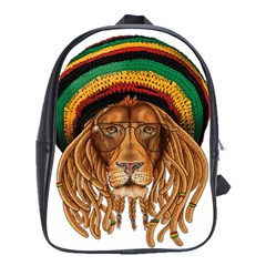 Lion Rastafari School Bag (large) by Jancukart