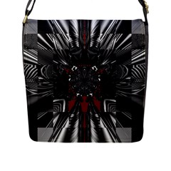 Abstract-artwork-art-fractal Flap Closure Messenger Bag (l) by Sudhe