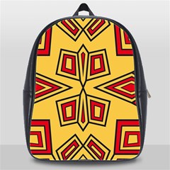 Abstract Pattern Geometric Backgrounds School Bag (xl) by Eskimos