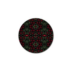 Folk Flowers Print Floral Pattern Ethnic Art Golf Ball Marker (4 Pack) by Eskimos