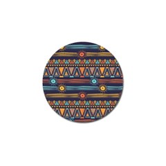 Bohemian-ethnic-seamless-pattern-with-tribal-stripes Golf Ball Marker (4 Pack) by Wegoenart