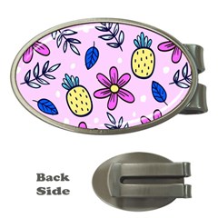 Flowers Purple Money Clips (oval)  by nateshop