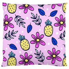 Flowers Purple Standard Flano Cushion Case (one Side) by nateshop