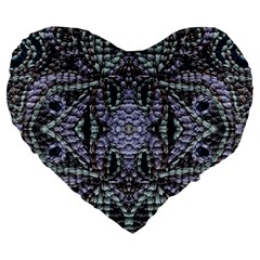 Abstract Kaleido Large 19  Premium Heart Shape Cushions by kaleidomarblingart