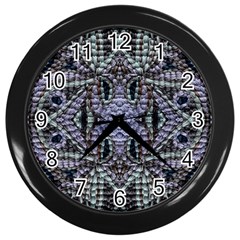 Abstract Kaleido Wall Clock (black) by kaleidomarblingart