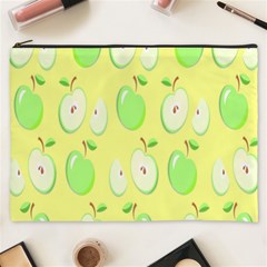 Apple Pattern Green Yellow Cosmetic Bag (xxxl) by artworkshop