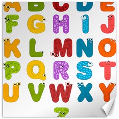 Vectors Alphabet Eyes Letters Funny Canvas 20  X 20  by Sapixe