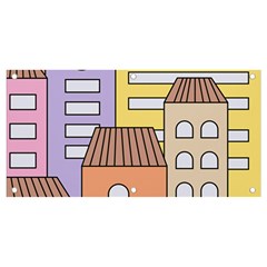 Houses City Architecture Building Banner And Sign 4  X 2  by Sapixe