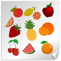 Fruits Cartoon Canvas 12  X 12  by Sapixe