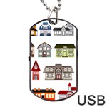 Houses Dog Tag USB Flash (Two Sides) Front