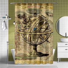 Map Compass Nautical Vintage Shower Curtain 48  X 72  (small)  by Sapixe