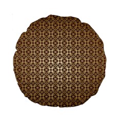 Background-chevron Chocolate Standard 15  Premium Round Cushions by nateshop