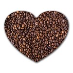 Coffee Beans Food Texture Heart Mousepads Front