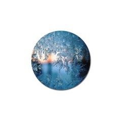 Frost Winter Morning Snow Season White Holiday Golf Ball Marker (4 Pack) by artworkshop