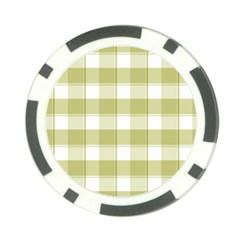 Green Tea - White And Green Plaids Poker Chip Card Guard (10 Pack) by ConteMonfrey