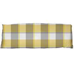 Grey Yellow Plaids Body Pillow Case (dakimakura) by ConteMonfrey