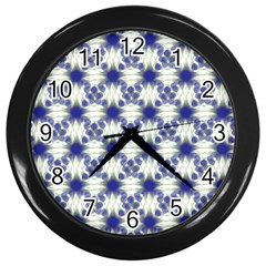 Background Pattern Texture Design Wall Clock (black) by Wegoenart