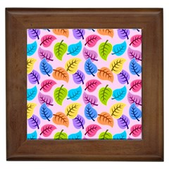 Pattern Illustration Background Abstract Leaves To Dye Framed Tile by Wegoenart