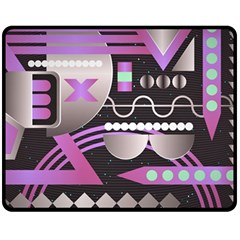 Illustration Background Abstract Geometric Fleece Blanket (medium)  by Wegoenart