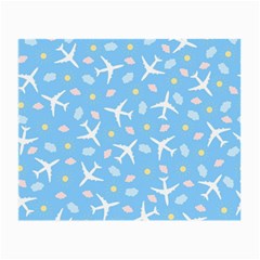 Plane Sky Background Pattern Small Glasses Cloth (2 Sides) by danenraven