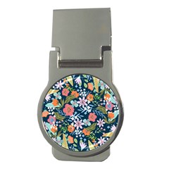 Flower Floral Background Painting Money Clips (round)  by danenraven