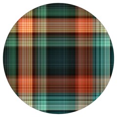 Plaid Tartan Checkered Tablecloth Round Trivet by danenraven