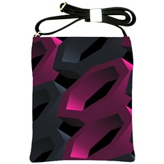 Hexagon Geometric Art Design Shoulder Sling Bag by danenraven