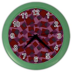 Illustration Art Background Pattern Texture Design Color Wall Clock by danenraven