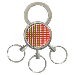 Illustration Festive Pattern Christmas Holiday 3-ring Key Chain by danenraven