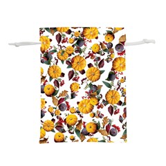 Pumpkin Fruit Flower Pattern Lightweight Drawstring Pouch (s) by Ravend