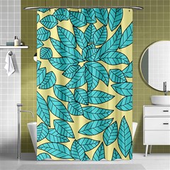 Illustration Sheets Dry Leaves Print Pattern Shower Curtain 48  X 72  (small)  by Ravend