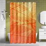 Orange Leaf Texture Pattern Shower Curtain 48  x 72  (Small)  Curtain(48  X 72 ) - 42.18 x64.8  Curtain(48  X 72 )