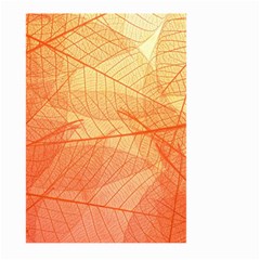 Orange Leaf Texture Pattern Large Garden Flag (two Sides) by Ravend