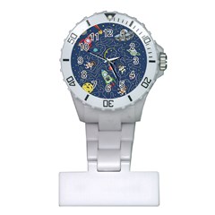 Illustration Cat Space Astronaut Rocket Maze Plastic Nurses Watch by Ravend