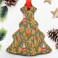 Gingerbread Christmas Decorative Christmas Tree Ornament (two Sides) by artworkshop