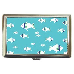 Blue Fish Pattern Cigarette Money Case by danenraven