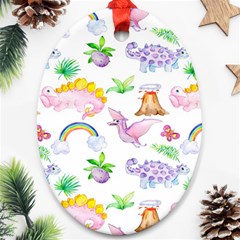 Dinosaurs Are Our Friends  Ornament (oval) by ConteMonfreyShop