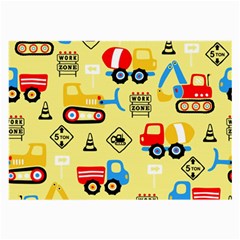 Seamless Pattern Vector Industrial Vehicle Cartoon Large Glasses Cloth by Jancukart