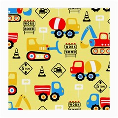 Seamless Pattern Vector Industrial Vehicle Cartoon Medium Glasses Cloth by Jancukart