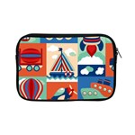 Toy Transport Cartoon Seamless-pattern-with-airplane-aerostat-sail Yacht Vector Illustration Apple iPad Mini Zipper Cases Front