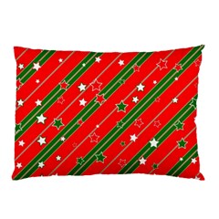 Xmash Christmas Stars Red Background Star Pillow Case by Wegoenart