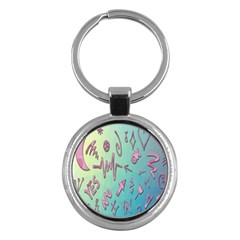 Pink Yes Bacground Key Chain (round) by nateshop