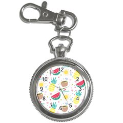 Pineapple And Watermelon Summer Fruit Key Chain Watches by Jancukart