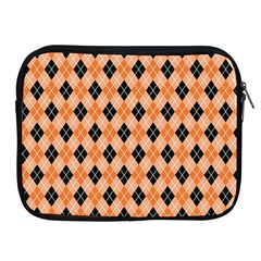 Halloween Inspired Black Orange Diagonal Plaids Apple Ipad 2/3/4 Zipper Cases by ConteMonfrey