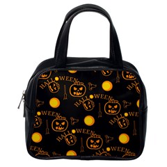 Halloween Background Pattern Classic Handbag (one Side) by Ravend