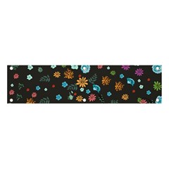 Floral Flower Leaves Background Floral Banner And Sign 4  X 1  by Ravend