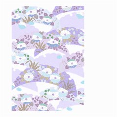 Purple Japanese Pattern Texture Violet Textile Small Garden Flag (two Sides) by danenraven